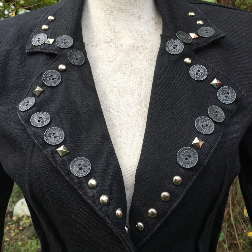 Vintage L. A. Gear Studded Denimn Jacket - Picture 3 of 16